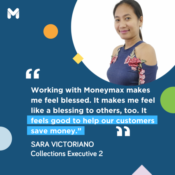 moneymax careers - sara victoriano quote