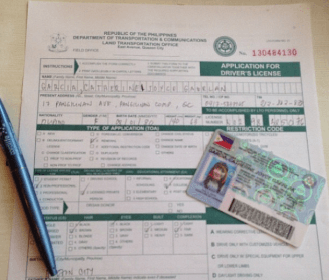 driver's license renewal - application form