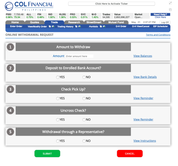 col financial for beginners philippines - how to withdraw money from col financial online