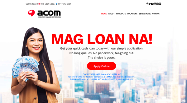 legit online loan apps in the Philippines - ACOM Quick Cash Loans
