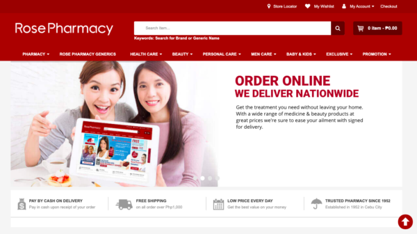 Online Drugstores in the Philippines - Rose Pharmacy Online