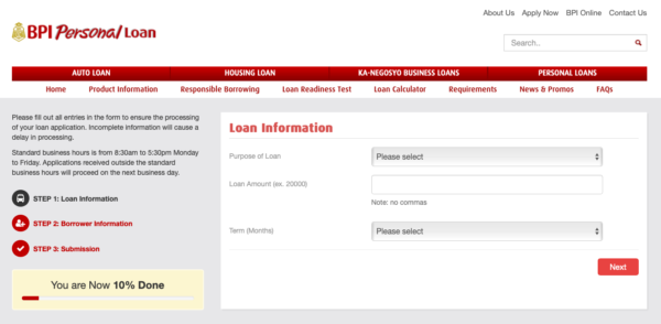 bpi personal loan application - bpi personal loan application