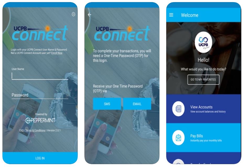 online or mobile banking - ucpb connect