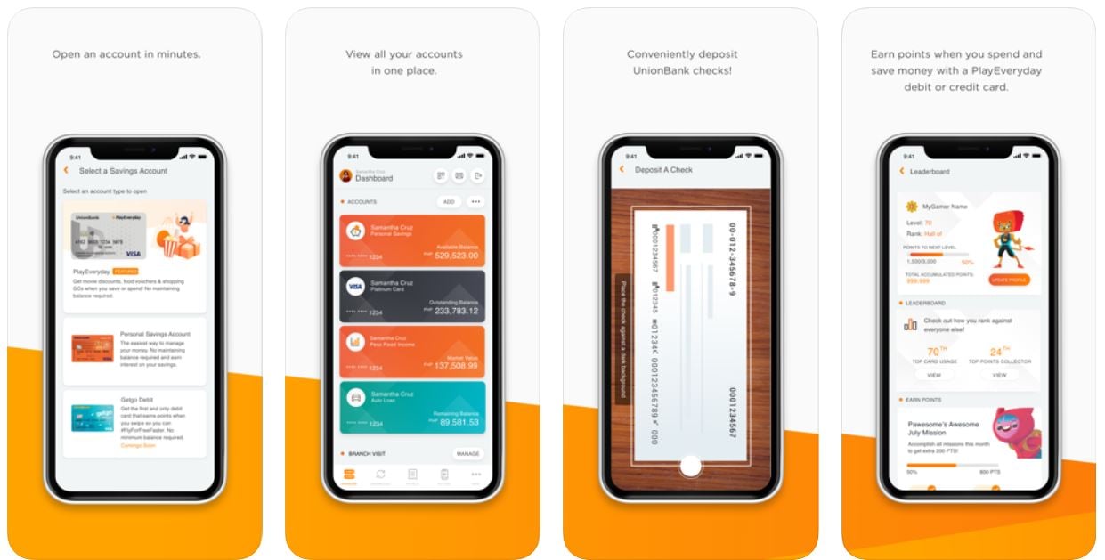 online or mobile banking - unionbank app