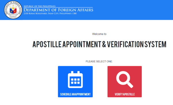 how to set dfa apostille appointment schedule