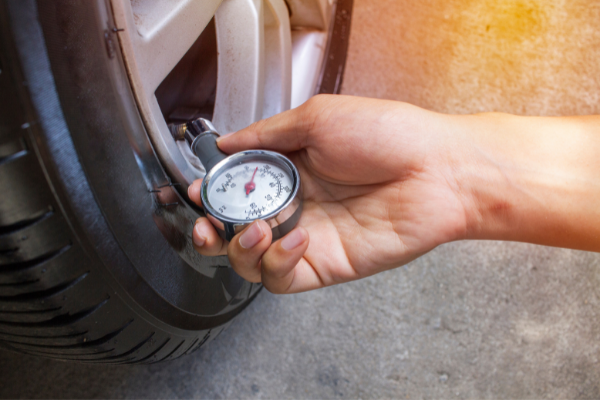 how to save gas while driving - right tire pressure
