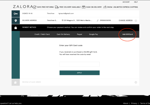 tendopay - how to pay for zalora purchases