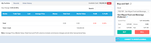 How to use Investagrams - virtual buy and sell